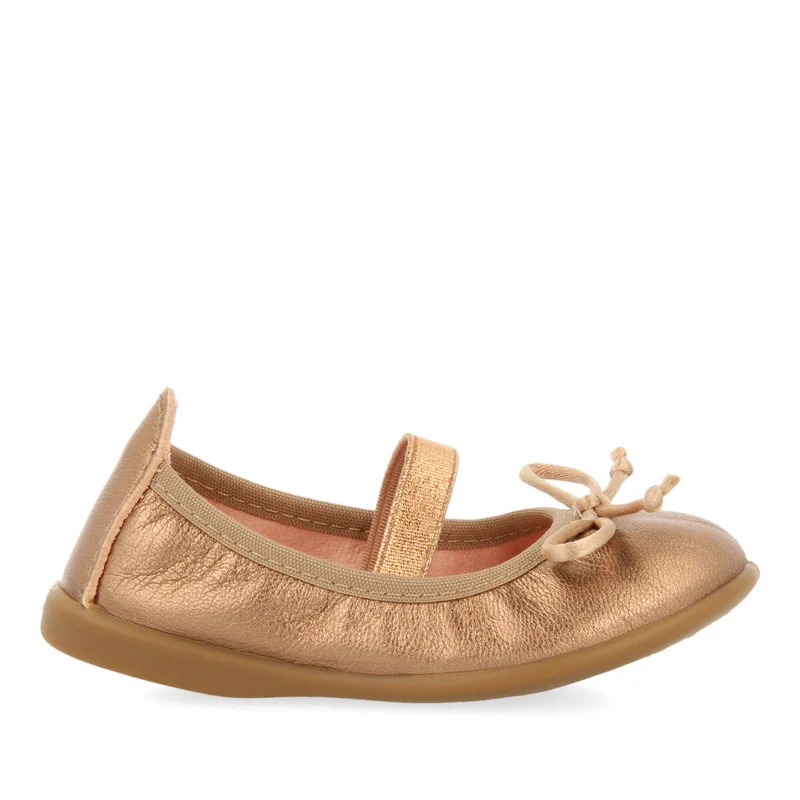 Arnoya girls' rose gold leather ballet flats 21