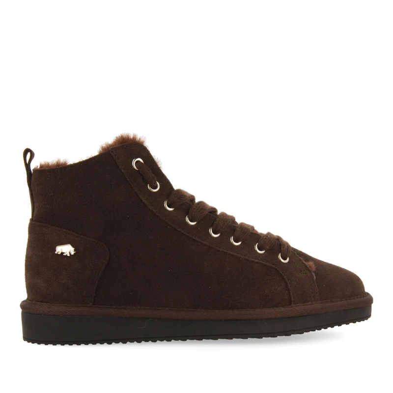 Kaylor men's brown split-suede lace-up boots 40