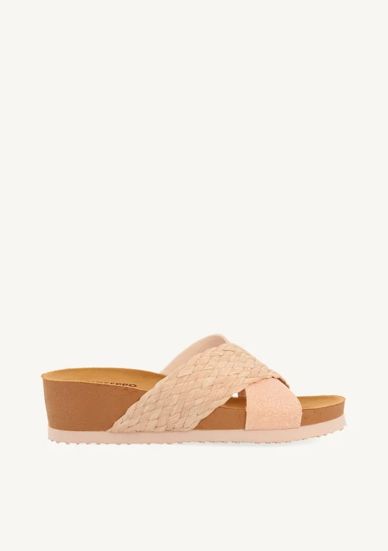 WEDGE SANDALS WITH PINK STRAPS FOR WOMEN GOULDS 36