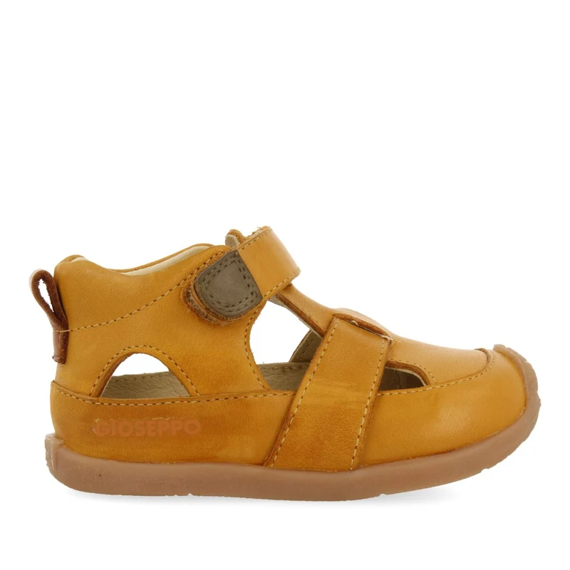 MUSTARD COLORED LEATHER SANDALS FOR BABY BABSON 21