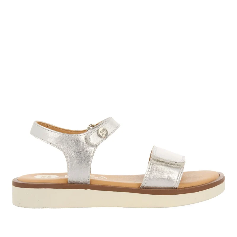 SILVER LEATHER GREEK STYLE SANDALS FOR GIRL AND BOY MALFA 29