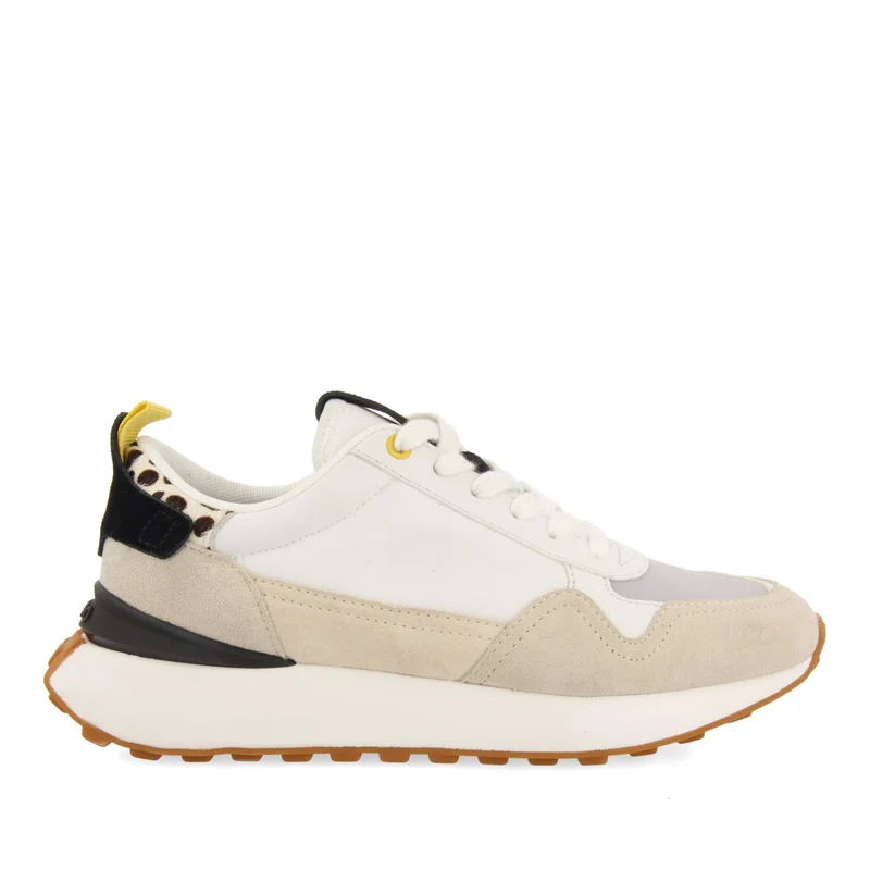 SNEAKERS OFF-WHITE WITH ANIMAL PRINT DETAIL FOR WOMEN KERBY 36
