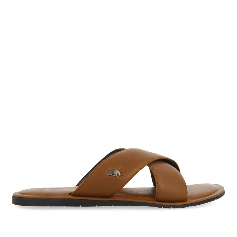 LEATHER SKIN SANDALS WITH CROSS STRAP FOR MEN OROSH 43