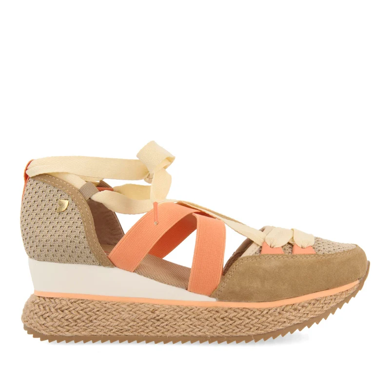 BEIGE OPEN SNEAKERS WITH WEDGE FOR WOMEN TOTNES 35