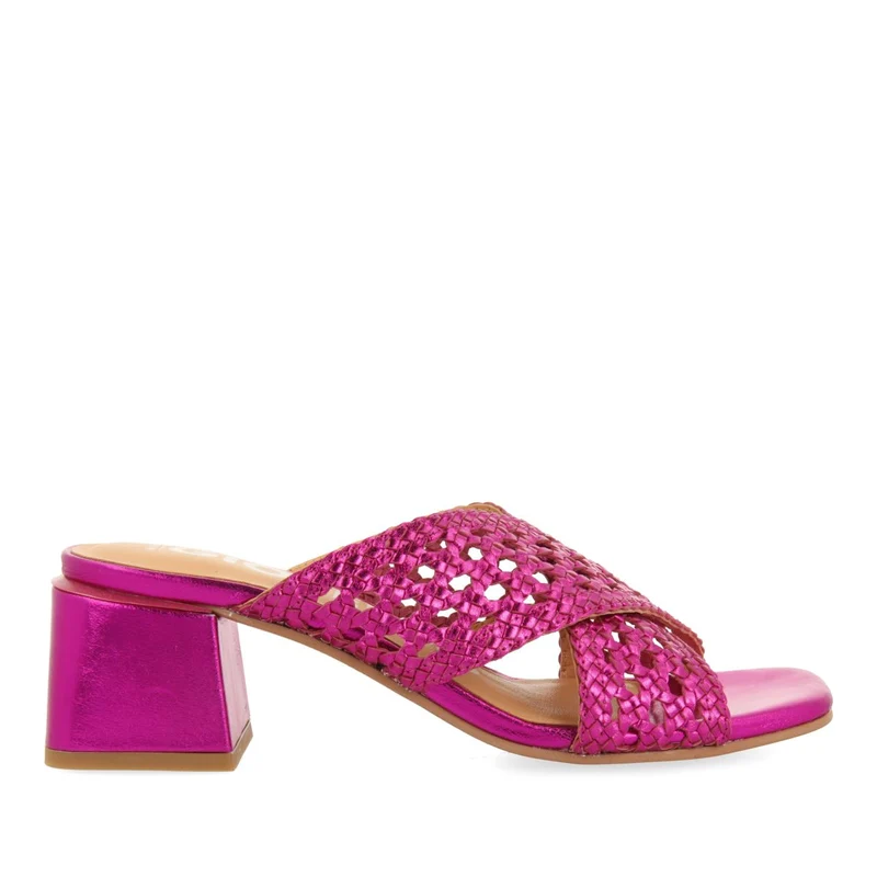 OPEN-TOE FUCHSIA SANDALS WITH BRAIDED DETAILS FOR WOMEN CLARCONA 41