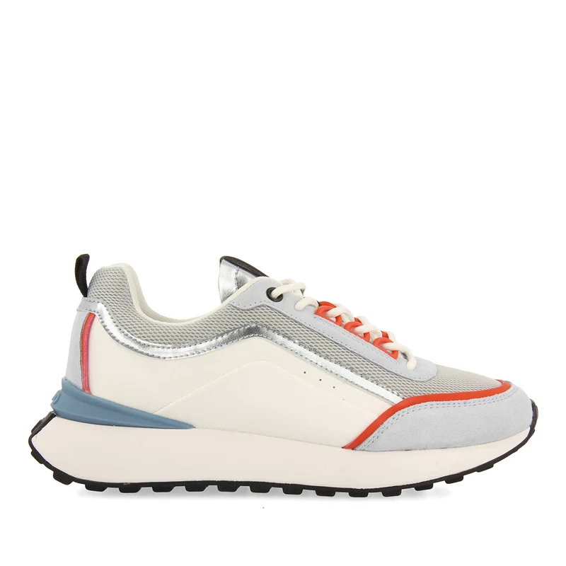 WHITE SNEAKERS WITH BLUE DETAILS FOR WOMEN BALLAGAT 40