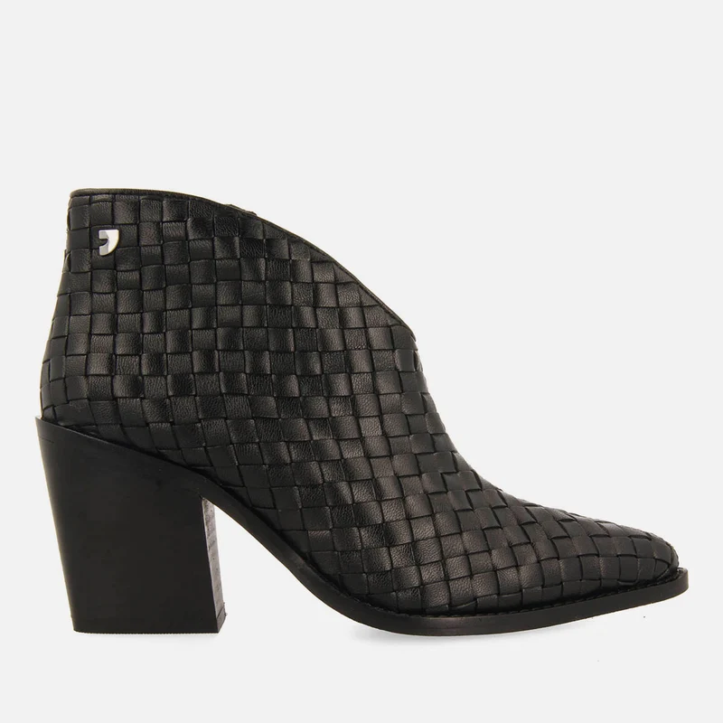 BRAIDED LEATHER ANKLE BOOTS WITH HEEL TAMASI 41