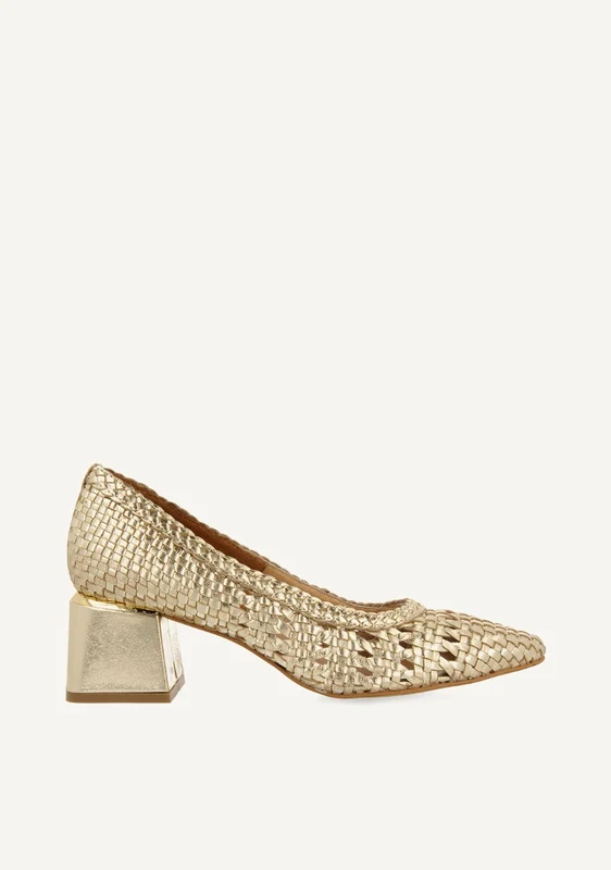BRAIDED LEATHER PUMPS NITRA 39