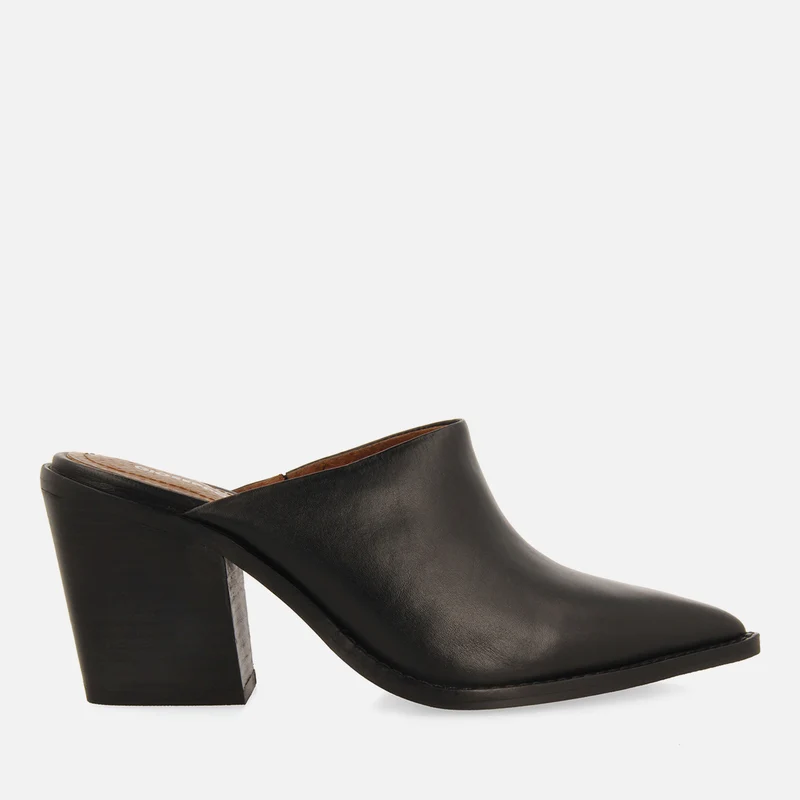 LEATHER HEEL MULES CLOGS BATTONYA 37