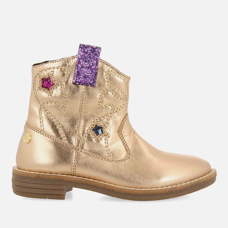 METALLIC LEATHER COWBOY BOOTS ELEK 39
