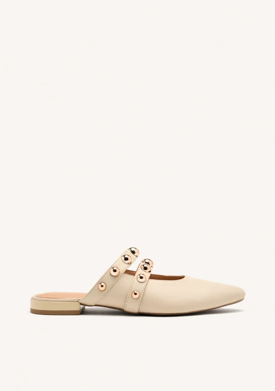 STUDDED LEATHER MULES AHNAPEE 38