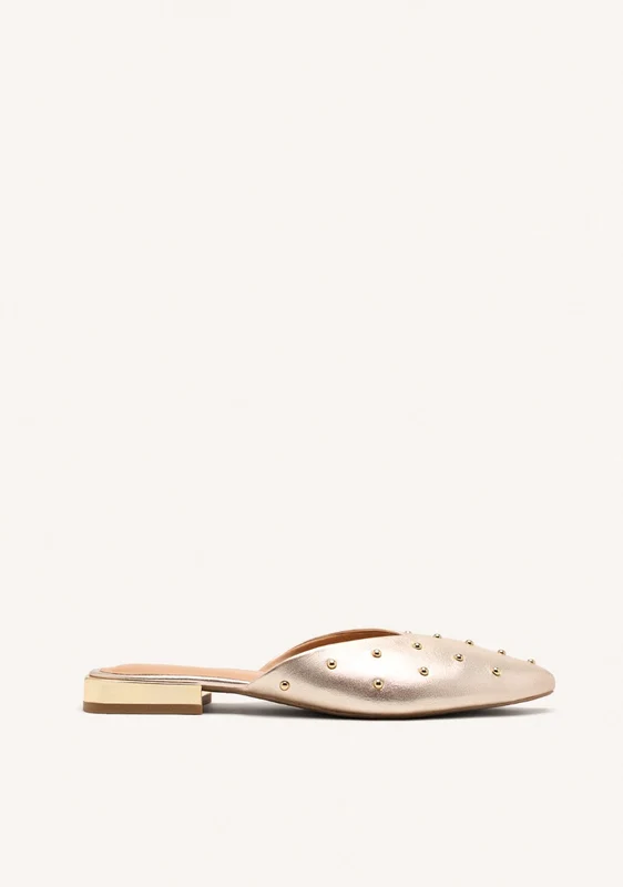 LEATHER STUDDED MULES LANARK 37