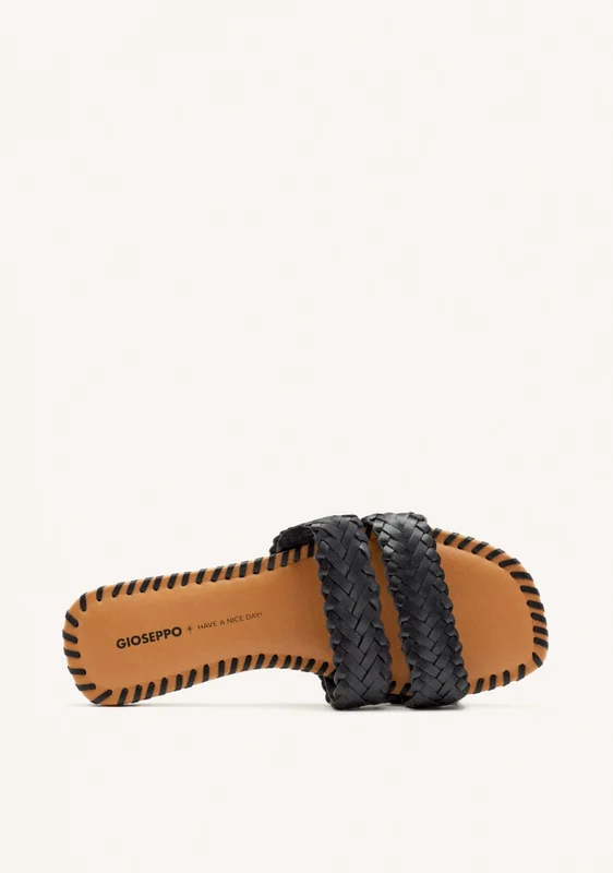 BRAIDED LEATHER FLAT SANDALS PERHAM 35
