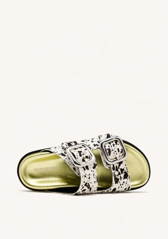ANIMAL PRINT LEATHER BIO SANDALS MIFFLIN 37