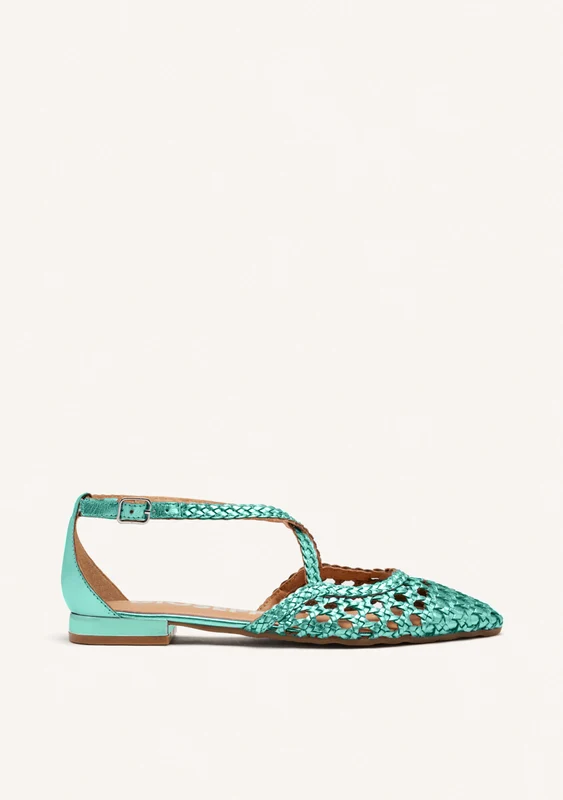 BRAIDED LEATHER BALLET FLATS LESKOVIC 38