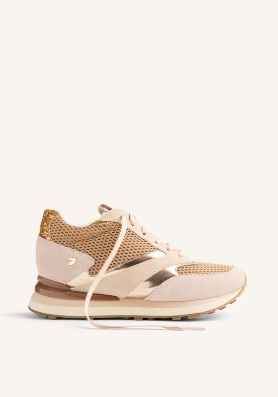 LEATHER AND MESH WEDGE SNEAKERS KEEWATIN 39
