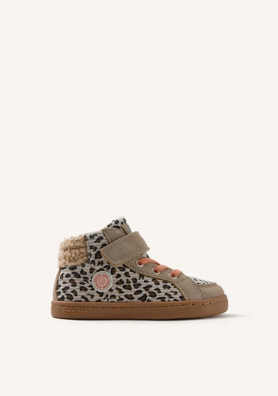 GIOSEPPO BAREFOOT - ANIMAL PRINT BOOTIE SNEAKERS AMIRET 28