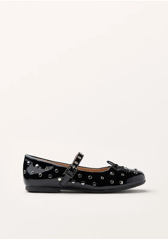 PATENT LEATHER EFFECT BALLET FLATS OAKFIELD 36