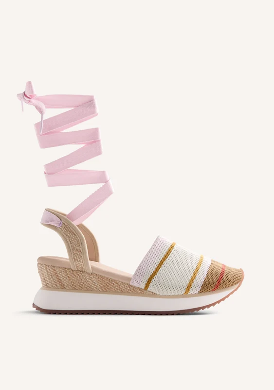 RAFFIA WEDGE ESPADRILLE-STYLE SNEAKERS OZAMIZ 36