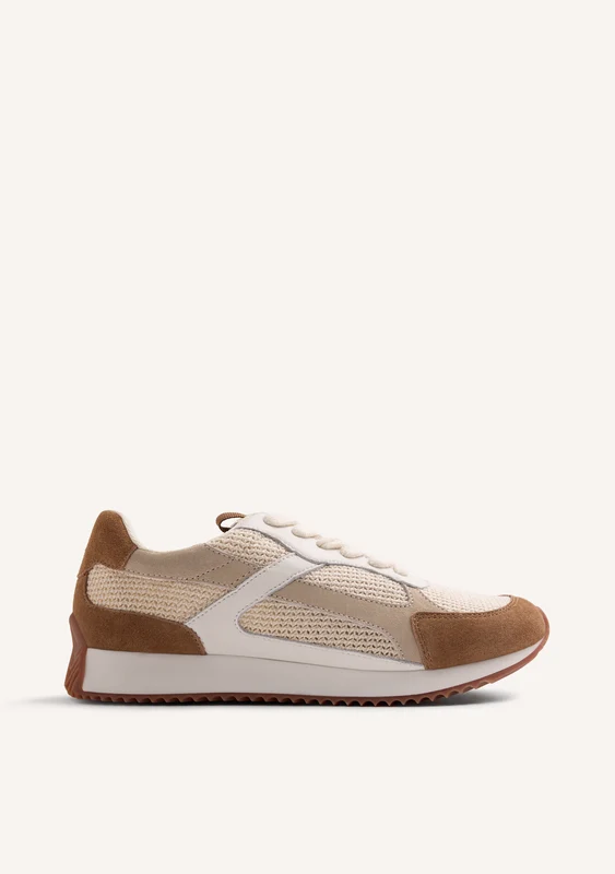LEATHER AND CROCHET SNEAKERS BUSIA 38