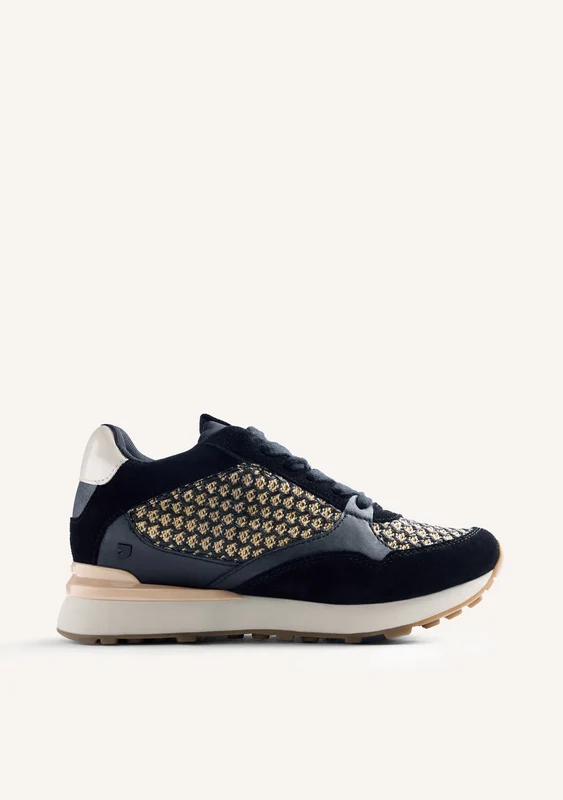 LEATHER AND RAFFIA WEDGE SNEAKERS RHAMU 39