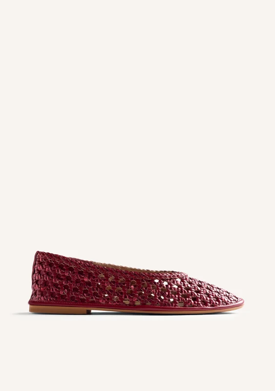BRAIDED LEATHER BALLET FLATS EMBEYA 37