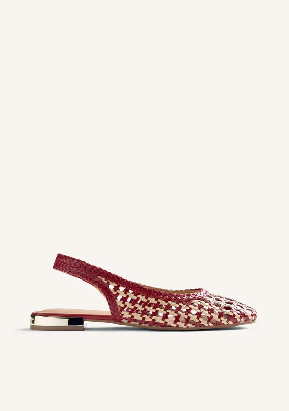 BRAIDED LEATHER BALLET FLATS WENDELL 38