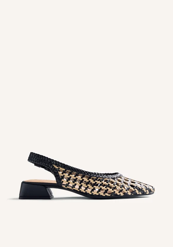 BRAIDED LEATHER SLINGBACK HEELED SHOES HOUNSLOW 41