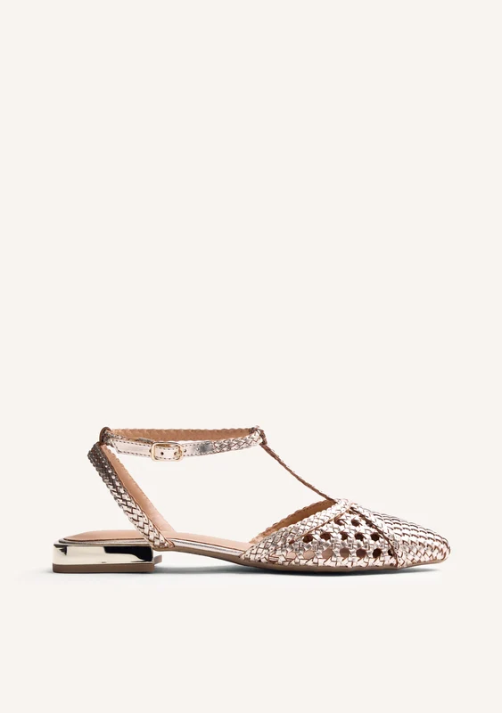 BRAIDED LEATHER BALLET FLATS JHELUM 37