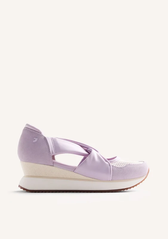LEATHER AND MESH OPEN WEDGE SNEAKERS TUHELJ 38
