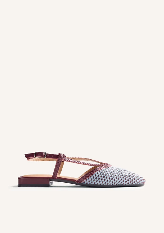 BRAIDED LEATHER SLINGBACK BALLET FLATS TECUMSEH 40