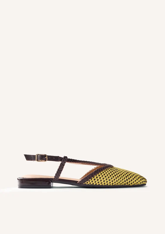 BRAIDED LEATHER SLINGBACK BALLET FLATS TECUMSEH 41