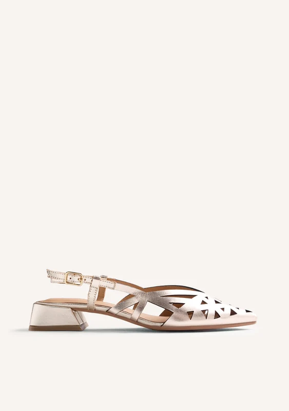 CUT-OUT LEATHER SLINGBACK HEELED SHOES ROTHBURY 42