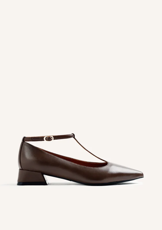 BROWN HEEL SHOES 36