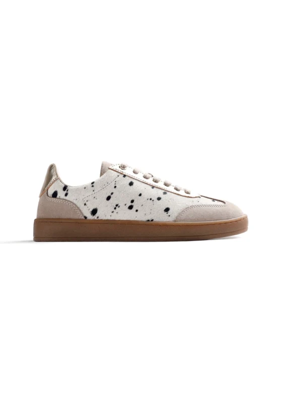 Cow Print Trainer - Beige Beige / 39