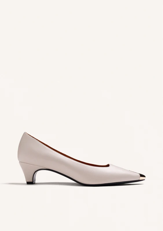 CREAM HEEL SHOES 38