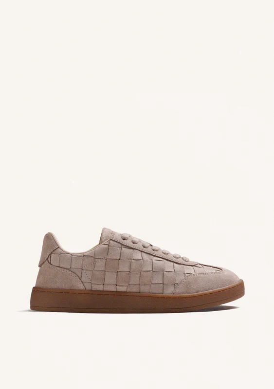 BEIGE LEATHER SNEAKERS 36