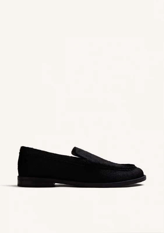 BLACK LEATHER LOAFERS 41