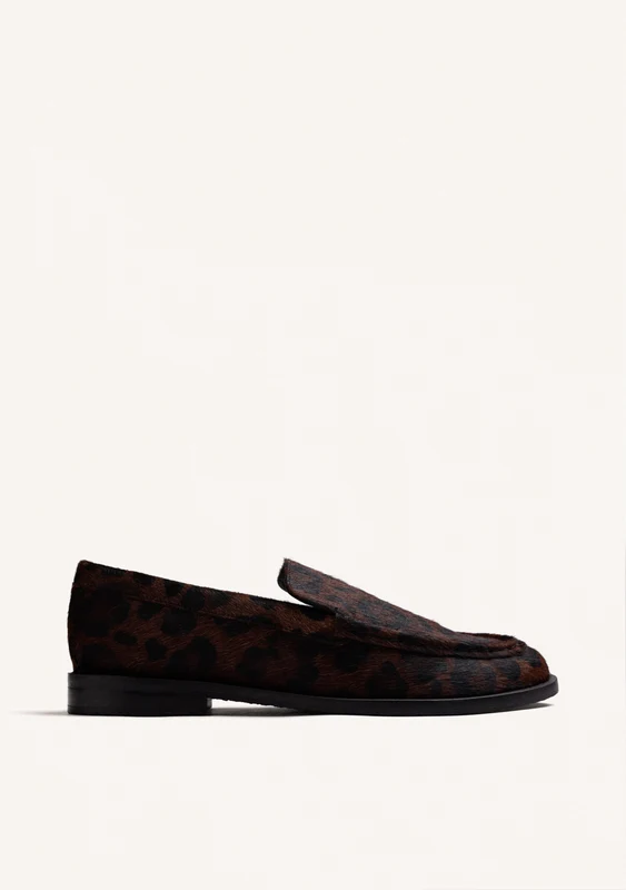 ANIMAL PRINT LEATHER LOAFERS 41