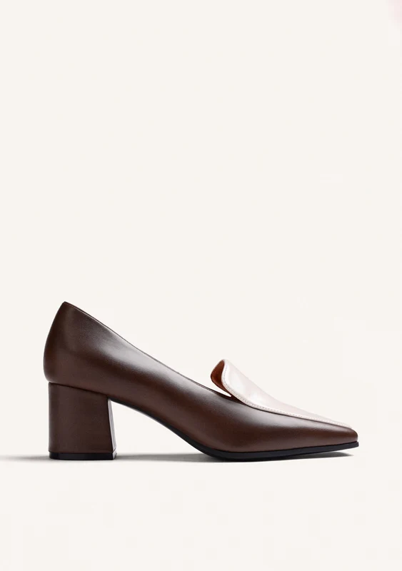 BROWN HEEL SHOES 38