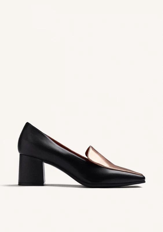 BLACK HEEL SHOES 39