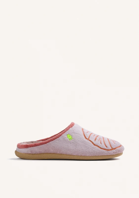 PINK FUZZY SLIPPERS WITH DESIGN 38
