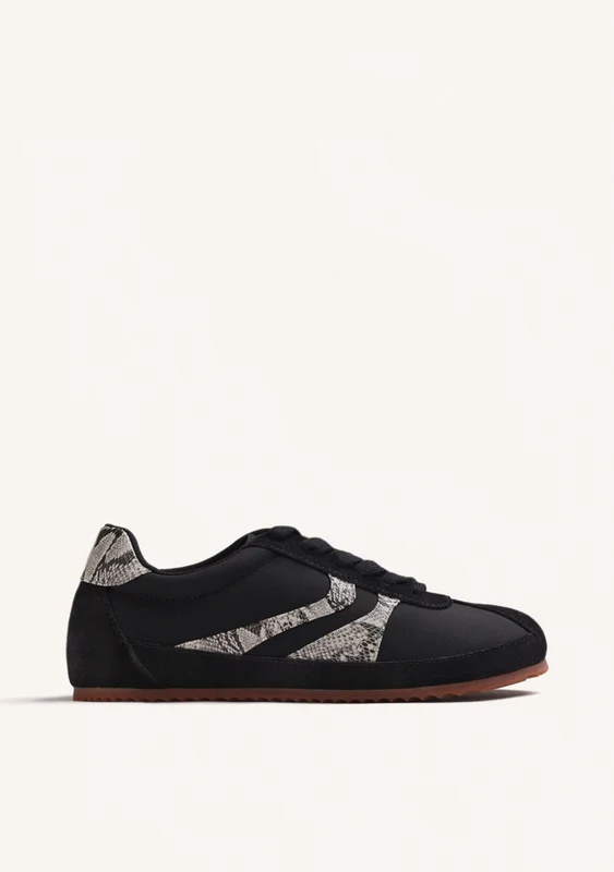 BLACK LEATHER SNEAKERS 38