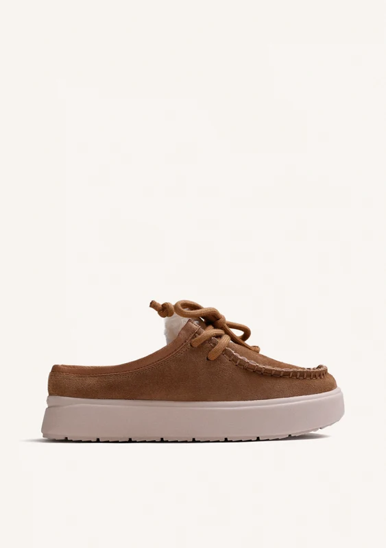 BROWN LEATHER CLOGS 38