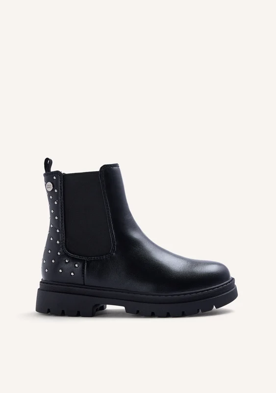 BLACK ELASTIC SIDE BOOTS 29