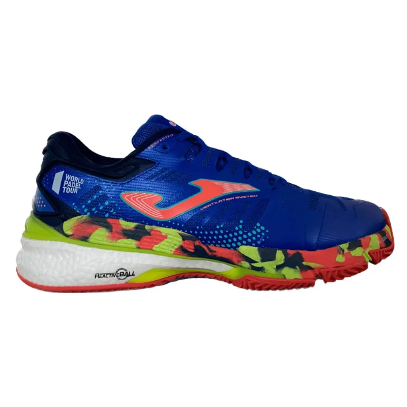 Tênis Joma Slam Azul e Coral World Padel Tour