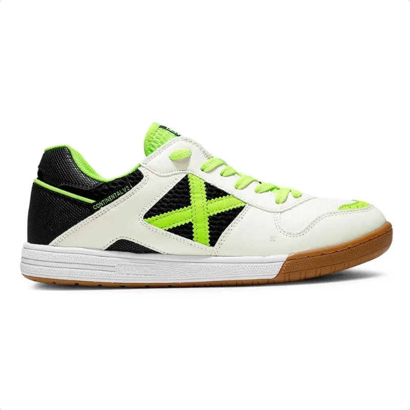 Chuteira Futsal Munich Continental V2 Masculina 42 / Branco / Preto