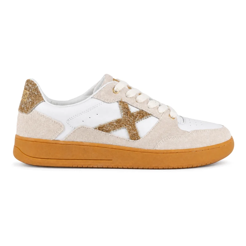 Sneakers Uomo Munich Legit 121 Bianco Beige Caramello 43