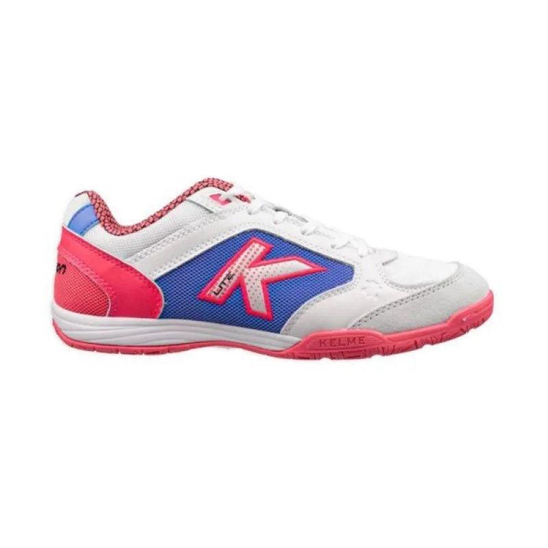 Chuteira Kelme Precision Lite Futsal Profissional Branco e Lilás 41 40