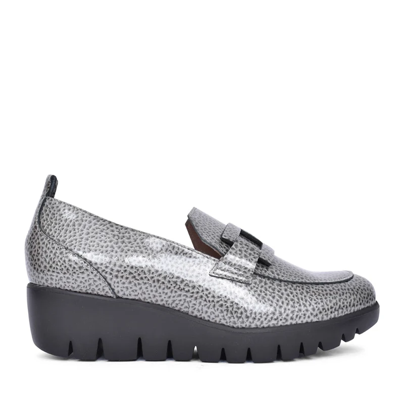 Ladies C-33303 Wedge Shoe In Grey 40 / Grey